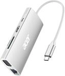 Acer USB-C-Hub mit 4K HDMI, 9-in-1-USB-C-zu-Ethernet-Adapter,