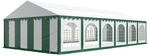 Festzelt Partyzelt 6x12 m Premium, hochwertige PVC Plane 750 N in gr&uuml;n-wei&szlig; 100%