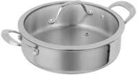 Kuhn Rikon Allround Unbeschichtet Flach Kasserolle 28cm/5L Ofenfest Kochtopf mit