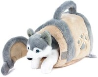 Teddys Rothenburg Kuscheltier Husky in Hundeh&uuml;tte 15 cm grau/beige/wei&szlig;...