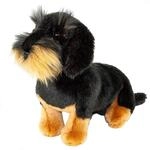 Teddys Rothenburg Kuscheltier Rauhaardackel sitzend schwarz/braun 28 cm Pl&uuml;schdackel