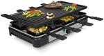 Tristar Raclette &ndash; 8 Personen &ndash; Kochfl&auml;che 42 x 23 cm &ndash; Einstellbarer