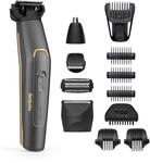 BaByliss MT987E Multi-Trimmer Graphite Precision 12-in-1, kabellos, Pr&auml;zisionskopf,
