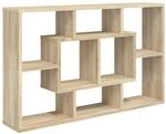 vidaXL Wandregal 85x16x52,5 cm, Sonoma Eiche, Holzwerkstoff, H&auml;ngeregal, CD- &