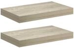 vidaXL 2X Wandregal Schwebend H&auml;ngeregal Wandboard B&uuml;cherregal Regalbrett