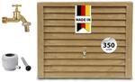 GARANTIA Woody Regentonne Set 350 Liter Lightwood &ndash; Wandtank mit Messinghahn +