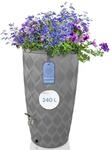 YourCasa Regentonne 240 Liter [Seabreeze] Regenfass Frostsicher aus Kunststoff -