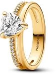 Pandora Doppelband Herz Ring 163100C01 Damenring
