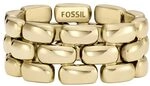 Fossil Damen-Edelstahlband Ringe, 6, Gelbgold