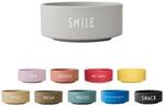 Design Letters Snack Schale Grau SMILE | Porzellan Snackschale f&uuml;r Weihnachtsdeko,