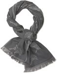 Joop!! HerrnSchal mit overall Cornflower print Materialmix mit Modal, Wolle und