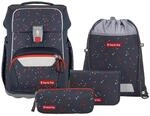 Step by Step Basis Schulranzen-Set &bdquo;Anthrazit Triangles, 4-teilig, grau,