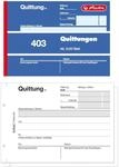 Herlitz Quittungsblock 403, A6 quer, 2 x 50 Blatt (3er Pack)