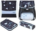 Herlitz Schulranzen Set 4-teilig Loop Cyber Soccer Blau 17 L Ergonomischer Tornister