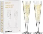 RITZENHOFF 6031008 Champagnerglas 200 ml - Serie Goldnacht - 2 St&uuml;ck Sektglas...