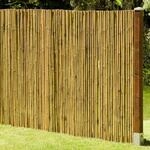 DE-COmmerce Stabiler Bambus Zaun Sichtschutz DELUXE, oben geschlossen, Rollzaun,
