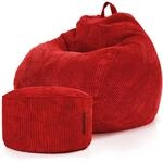 Green Bean&reg; 2er Set Indoor XXL Sitzsack + Pouf mit EPS-Perlen F&uuml;llung -...