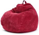Green Bean&reg; Indoor Sitzsack 90x110cm EPS-Perlen F&uuml;llung & Cordstoff Kuschelig Weich