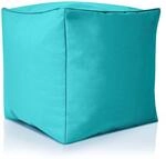 Green Bean Sitzsack-Hocker 40x40x40cm mit EPS-Perlen F&uuml;llung - Fu&szlig;hocker Fu&szlig;kissen