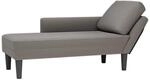 vidaXL Chaiselongue mit Kissen Hellgrau Cordstoff