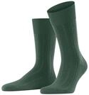 FALKE Herren Socken Lhasa Rib M So Wolle Kaschmir einfarbig 1 Paar, Gr&uuml;n Caiman