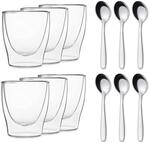 DUOS&reg; Espressotassen Set 6x 80ml + 6x L&ouml;ffel - Espresso Gl&auml;ser, Espresso...