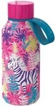Quokka Solid Zebras Flasche 330ml - Doppelwandige Isolierung - Edelstahl -