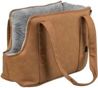 TRIXIE Transporttasche Evelyn f&uuml;r Hunde in braun/grau &ndash; praktische Tragetasche zum