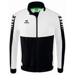 Erima Kinder Six Wings Pr&auml;sentationsjacke (1012210), schwarz/wei&szlig;, 140