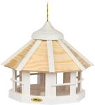 dobar&reg; Vogelhaus Schneeflocke 8-Eck h&auml;ngend mit Futtersilo - Vogelfutterhaus aus