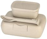 Koziol CANDY READY Lunchbox-Set mit Besteck | 2 Boxen + 3-teiliges Besteckset KLIKK