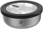 GEFU Frischhaltedose PROVIDO 2000 ml - Runde Vorratsdose aus Edelstahl |...