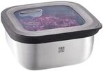 GEFU Frischhaltedose PROVIDO 900 ml - Quadratische Vorratsdose & Glasbox | Aus
