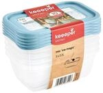 keeeper Tiefk&uuml;hldosenset 5-teilig, Wiederbeschreibbarer Deckel, 5 x 500 ml, 15,5 x