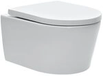 SAT Brevis Wandmontage Toilette, Kunststoff, Verdeckte Befestigung, Rimless...