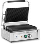 Royal Catering Kontaktgrill RCPKG-2200-R 2.200 W geriffelt 50-300 &deg;C 33 x 22 cm