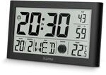 Hama Wanduhr digital (DCF Funkuhr mit Thermometer, Uhr mit Weckfunktion, 2