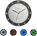 TFA Dostmann Analoge Leuchtende Wanduhr mit LED Lumoclock, 60.3553, inkl 9