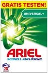 Ariel Schnell Aufl&ouml;sendes Pulverwaschmittel Universal+ 1.2 kg, 20 Waschladungen,