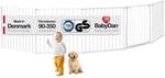 BabyDan Flex XXL, 90-350 cm, Kaminzaun/Treppengitter/Raumteiler/Kaminumrandung,