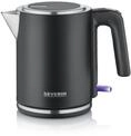 Severin Wasserkocher 1L, Kalkfilter, Wasserstandsanzeige, schwarz, 2400W