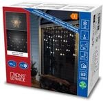Konstsmide LED Lichtervorhang, 12 klare Schneeflocken, 60 warm wei&szlig;e Dioden, 4,5V,