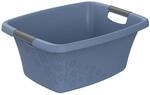 Rotho Flowers W&auml;schekorb 25l, Kunststoff (PP) BPA-frei, blau, 25l (50.5 x 38.3...