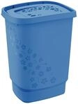 Rotho Flowers W&auml;schesammler, Kunststoff (PP) BPA-frei, blau, 55l, (44,7 x 34,7...