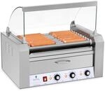 Royal Catering - Hot Dog Grill Hot Dog Maschine (9 Rollen, Edelstahl, 1.850 W, 2