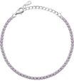 CHRIST Damen-Armband 925er Silber, recycelt Zirkonia One Size, Lila 32027309
