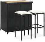 vidaXL Bar Set 3-TLG. Stehtisch Bartisch Bistrotisch Tresentisch K&uuml;chentisch