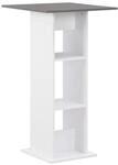 vidaXL Bartisch Wei&szlig; und Anthrazitgrau 60x60x110 cm