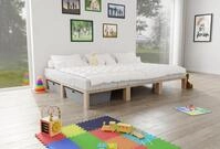 Gigapur G56 Co-Sleepingbett 270x200 cm | XXL Holzbett Kiefer massiv naturbelassen 