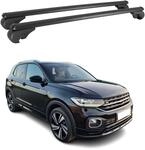 OMAC Dachtr&auml;ger f&uuml;r VW T-Cross 2019-2026 Aluminium 2 Stangen Schwarz